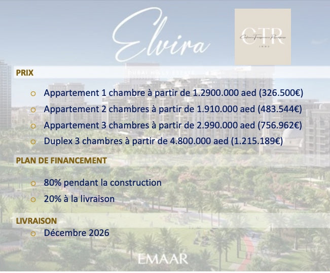 Elvira by Emaar Dubaï Hills
